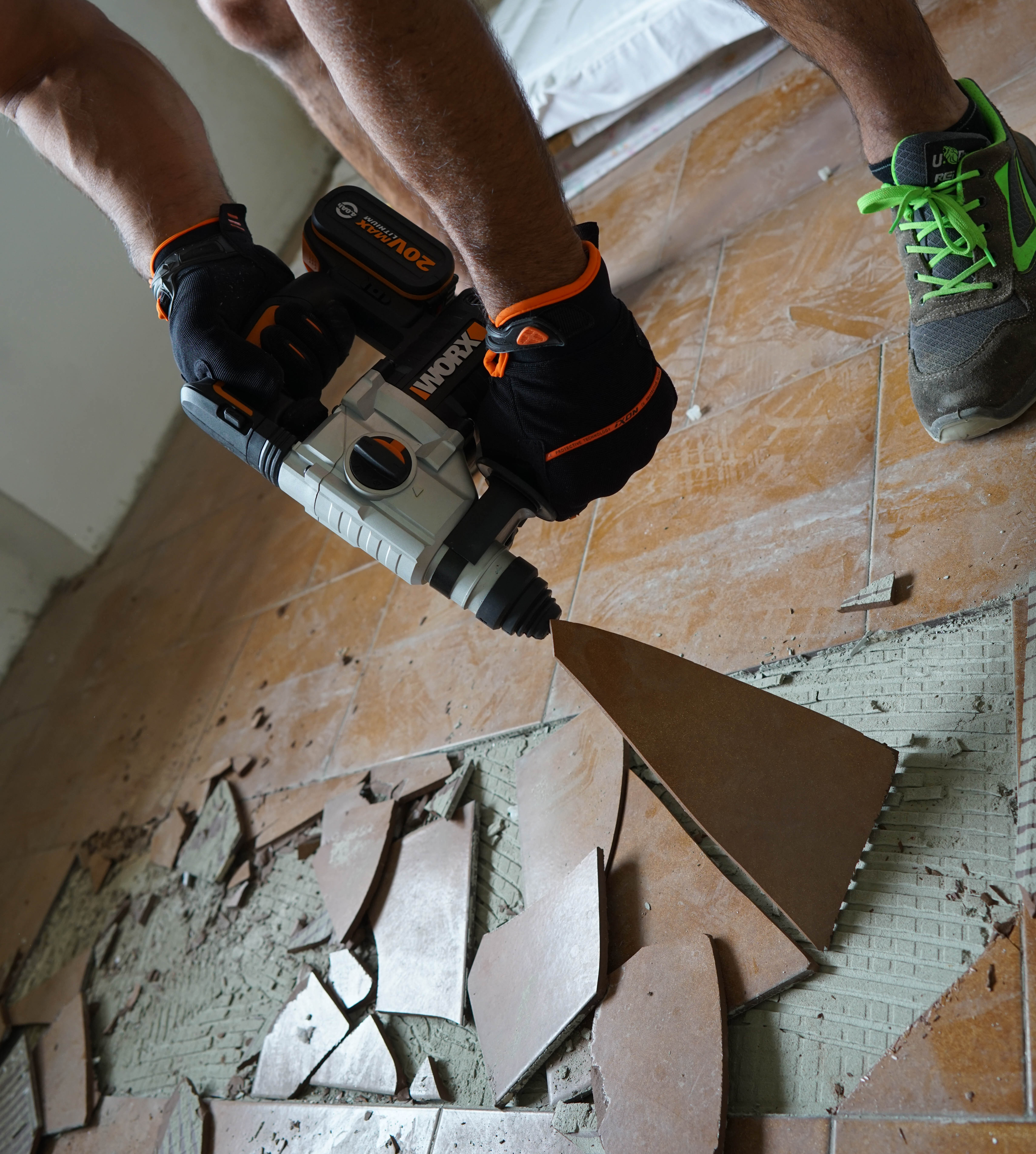 Worx WX392 - Martillo 4 Funciones 2,2J 20V 4.0Ah (2 bat)